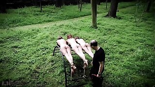 Three teen slaves punishment plus humiliated in all directions rough bdsm